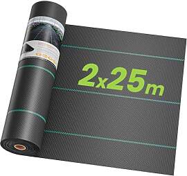 OUNUO 2mx25m Unkrautvlies Gartenvlies gegen