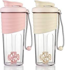 OUOUMUF 2 Stück Protein Shaker mit Tritan