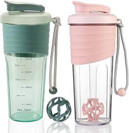 OUOUMUF 2 Stück Protein Shaker mit TRITAN