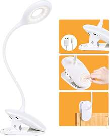 OUSFOT Leselampe Bett,3 Helligkeit USB klemmlampe