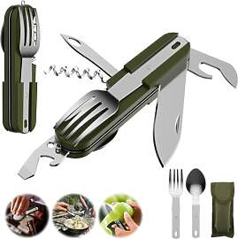 Outdoor Besteck Set Edelstahl Klappbesteck Camping 