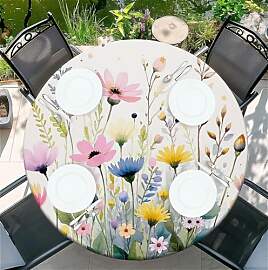 Outdoor Runde Tischdecke mit Gummizug Ø