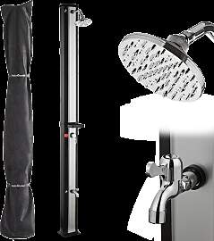 Outdoor Solardusche mit Wasserspeicher für
