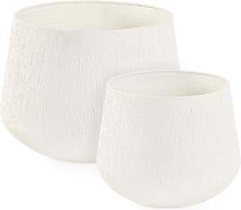 Outdoor-Vase Kenar 2er-Set aus Metall, modern