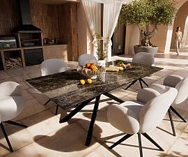 Outdoortisch Edge 200x100 cm Keramik Emperador