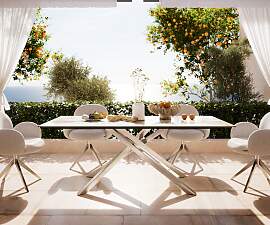 Outdoortisch Edge 200x100 cm Keramik Minas Melange 
