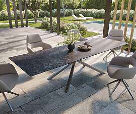 Outdoortisch Edge 300x100 cm Keramik Laminam®
