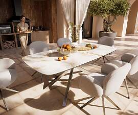 Outdoortisch Edge Boot 200x100 cm Keramik Minas