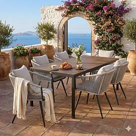 OUTLIV. Alex Gartenmöbel-Set L (6 Plätze) Tisch