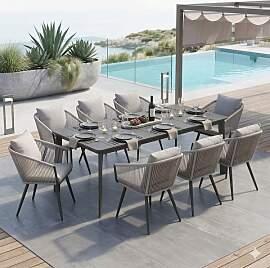 OUTLIV. Alex Gartenmöbel-Set XL (8 Plätze) Tisch 