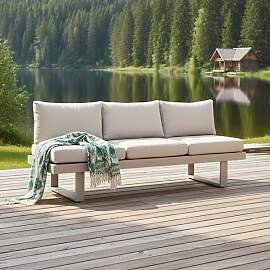 OUTLIV. Atlanta Diningsofa Aluminium/Kunstfaser
