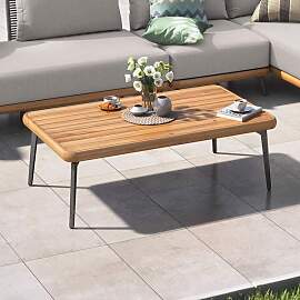 OUTLIV. Ava Loungetisch 120x70cm Stahl/Akazie