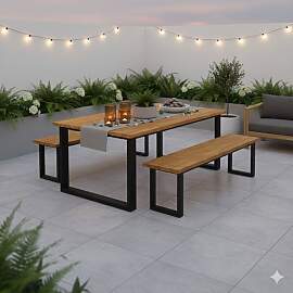 OUTLIV. Carla Gartenmöbel-Set L (6 Plätze) Tisch 