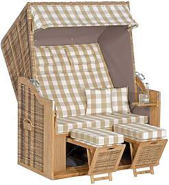 OUTLIV. Cliff Strandkorb Teak/Geflecht