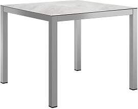 OUTLIV. Gartentisch 90x90cm Edelstahl/Glaskeramik
