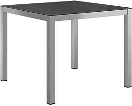 OUTLIV. Gartentisch 90x90cm Edelstahl/Glaskeramik