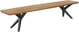 OUTLIV. Hudson Gartenbank Aluminium/Teak recycelt
