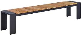 OUTLIV. Konis Gartenbank Aluminium/Teak recycelt