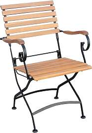 OUTLIV. Lindau Biergartensessel Stahl/Akazie