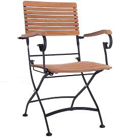 OUTLIV. Lindau Biergartensessel Stahl/Teak