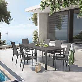 OUTLIV. Lucca Gartenmöbel-Set L (6 Plätze) Tisch 