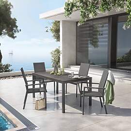 OUTLIV. Lucca Gartenmöbel-Set M (4 Plätze) Tisch 