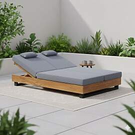 OUTLIV. Madrid Doppelliege Teak recycelt/Olefin