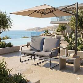 OUTLIV. Maranello Gartenloungesofa Stahl/Rope