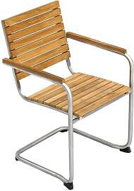 OUTLIV. Maui Freischwinger Edelstahl/Teak