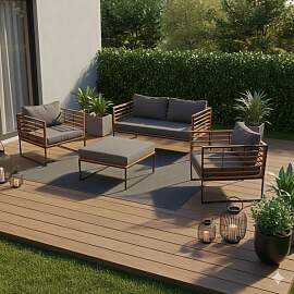 OUTLIV. Maui Loungeset Stahl/Polyester