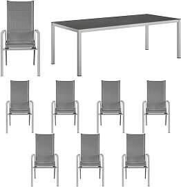 OUTLIV. Melbourne Gartenmöbel-Set XL (8 Plätze)