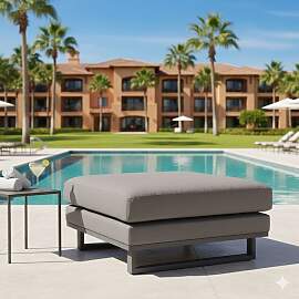 OUTLIV. Miami Loungehocker Aluminium/Sunbrella