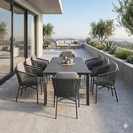 OUTLIV. Ohio Gartenmöbel-Set XL (8 Plätze) Tisch 