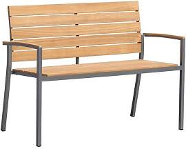 OUTLIV. Pamplona Gartenbank 120cm Edelstahl/Teak
