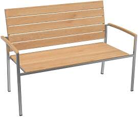 OUTLIV. Pamplona Gartenbank 120cm Edelstahl/Teak