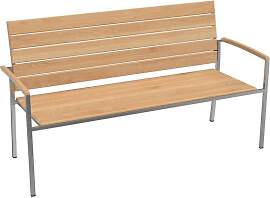 OUTLIV. Pamplona Gartenbank 150cm Edelstahl/Teak