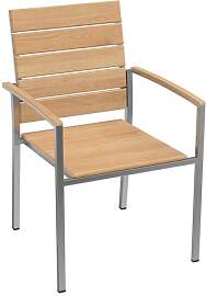 OUTLIV. Pamplona Stapelsessel Edelstahl/Teak