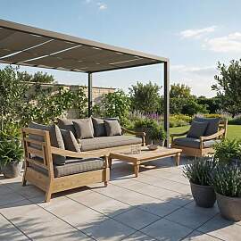 OUTLIV. Portofino Loungeset inkl. Loungetisch Teak 