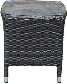 OUTLIV. Spain Beistelltisch 45x45cm Geflecht/Glas
