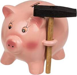 Out of the blue Sparschwein aus Keramik mit