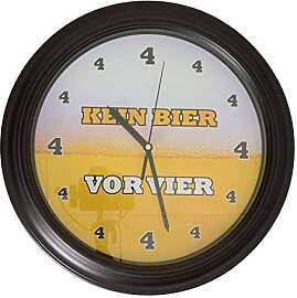 outoftheblue Kein Bier vor Vier Wanduhr mit