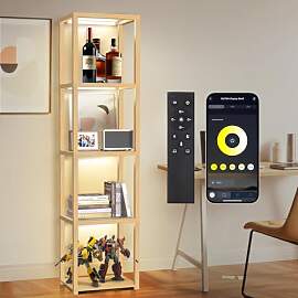 OUTON 170 cm Glasvitrine mit Beleuchtung,