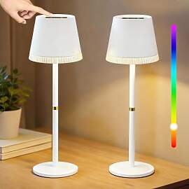 OUTON Tischlampe Kabellos mit 3 Farbmodi &