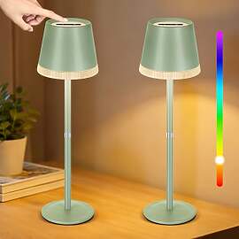 OUTON Tischlampe Kabellos mit 3 Farbmodi &