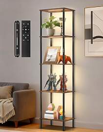 OUTONLIFE Stehlampe mit Regal, LED-Dimmbar, 3