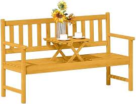 Outsunny 2-Sitzer Gartenbank Akazienholz FSC®,