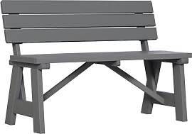 Outsunny 2-Sitzer Gartenbank Holz, wetterfest