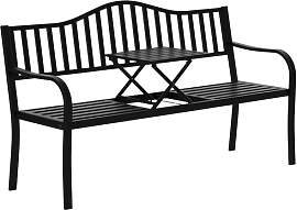 Outsunny 2-Sitzer Gartenbank robust Parkbank mit