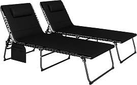 Outsunny 2er Set Sonnenliege klappbar Gartenliege