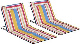 Outsunny 2er Set Sonnenliege klappbar Strandliegen 